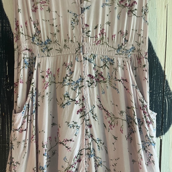 JAASE  Lilac Pink Floral Button Front Maxi Dress SZ: M/L - Picture 6 of 15